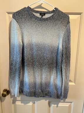 Express Blue-Gray Ombre Crewneck Sweater - Men